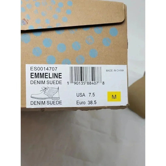 Eurosoft Women's Emmeline Perforated Ankle Boots Denim Suede US 7.5 M - Picture 6 of 6